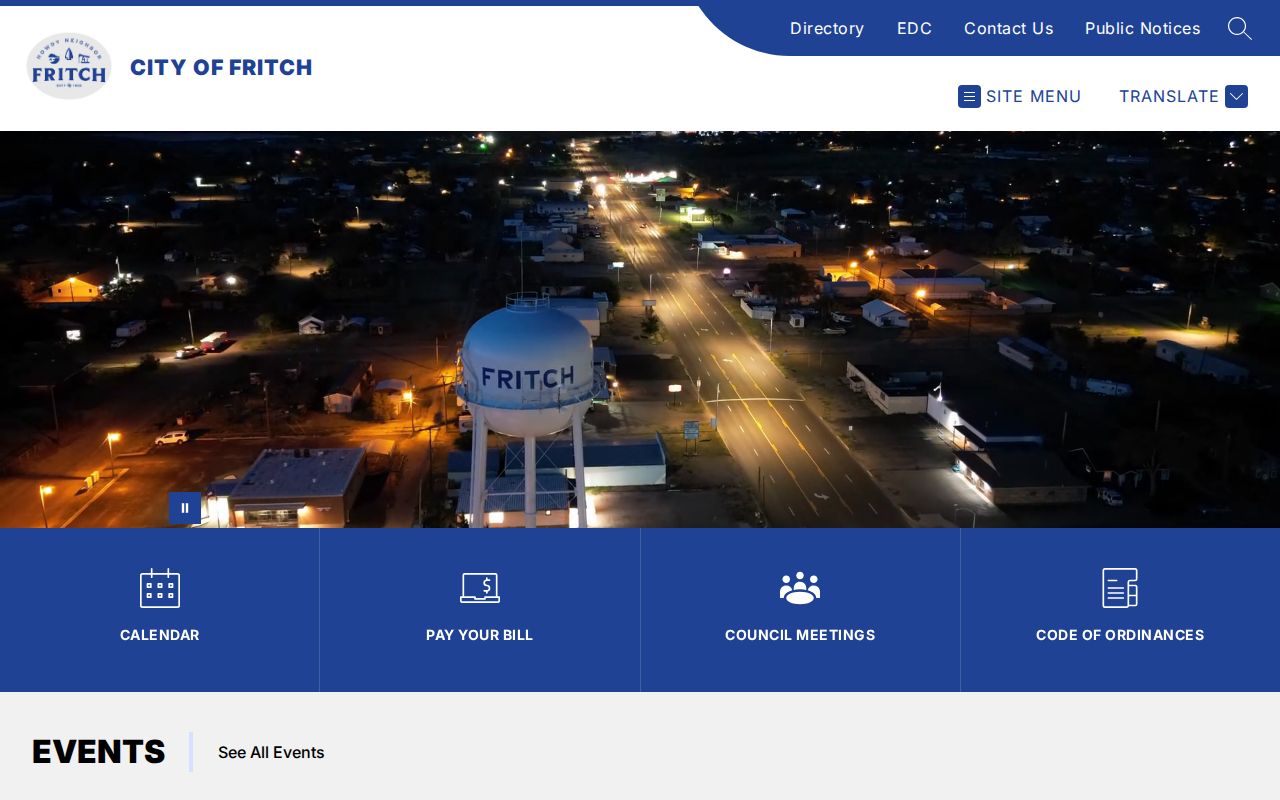 Fritch criminal records contact at Fritch City Hall