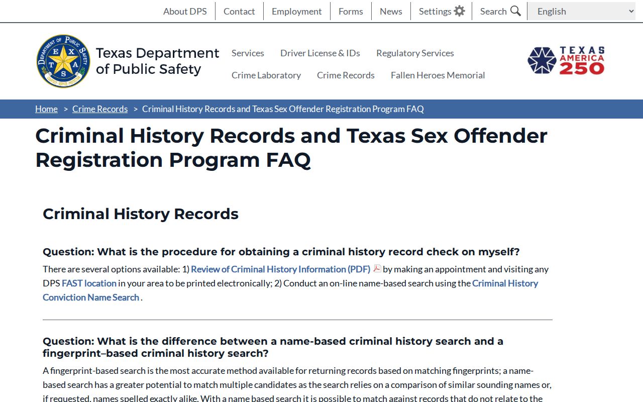 Hutchinson County sex offender registry public field guidance